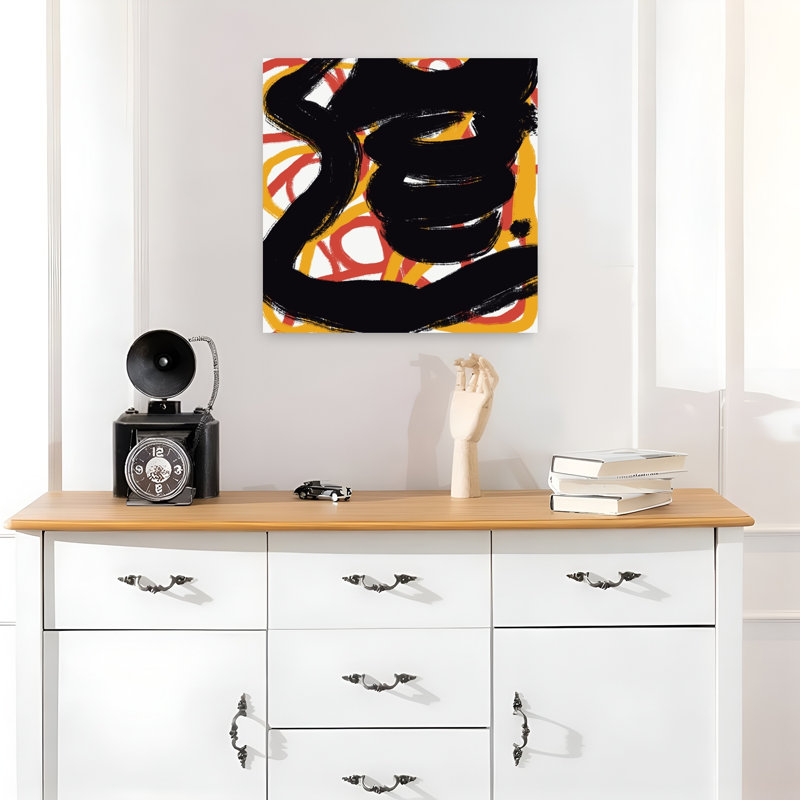 Art contemporain, art abstrait abstrait et audacieux, H 18 po x l 18 po