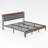 Modern Bed Frame with Charging Station and Upholstered Headboard-21771445