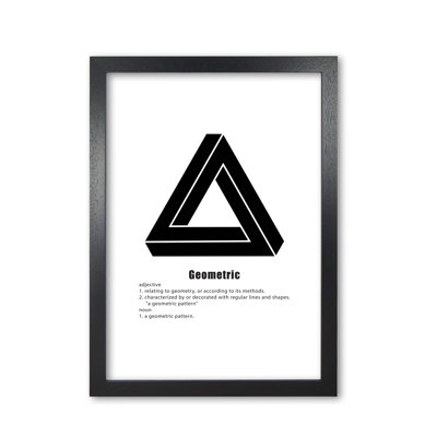 Geometric Meaning Textual Art Print By Pixy Paper by Pixy Paper - Single Picture Frame Print
