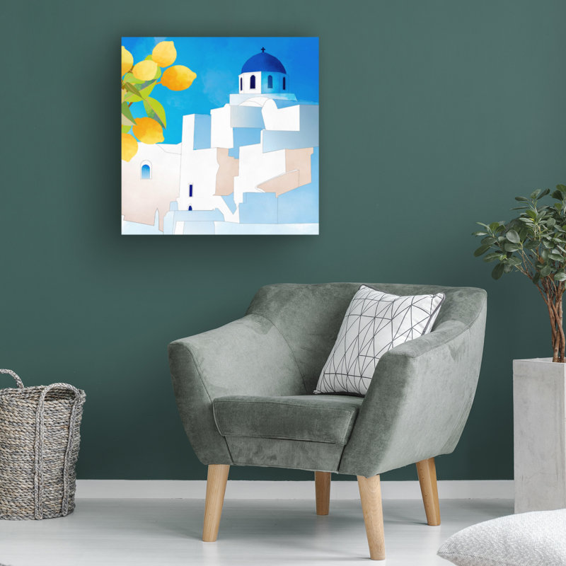 Art sur toile «ologa bologra Ana Rut Bre Santorini Neu », H 35 po x l 35 po
