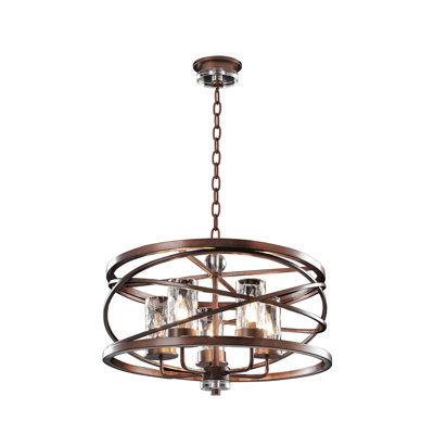 Eternity 5 LT Etruscan Bronze Chandelier Kalco