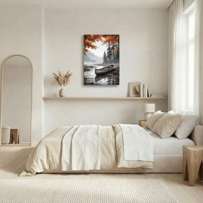 Ensemble d'une toile murale « Canoë d'automne »