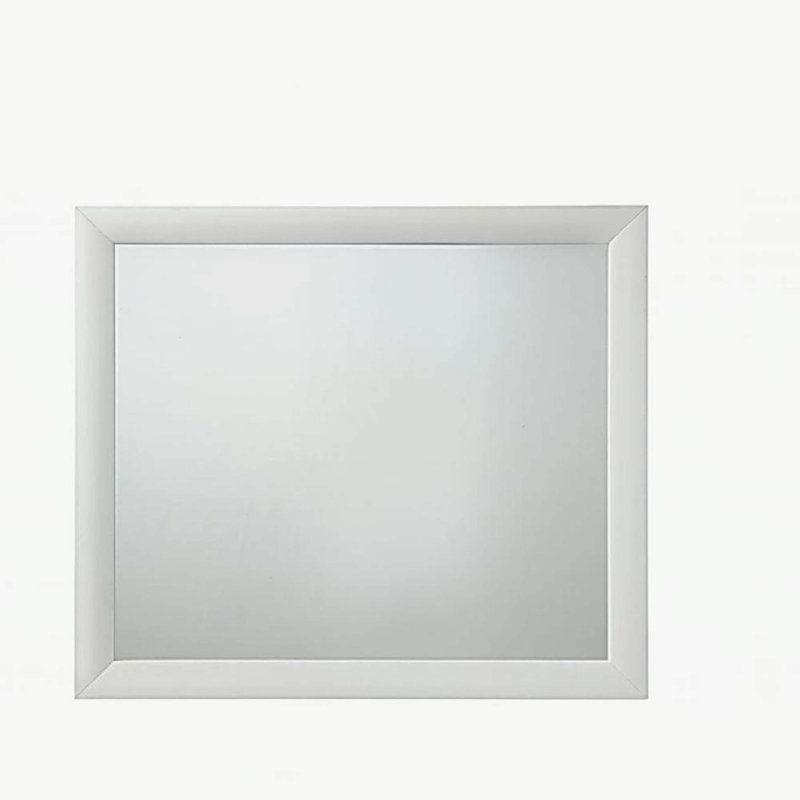 Ireland White Finish Mirror, White, Rectangle, 35" x 39"