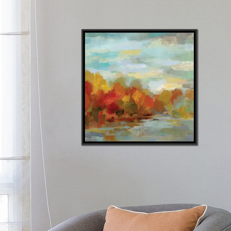 «Octave Dreamscape», reproduction sur toile, H 18 po x l 18 po x P 1,5 po, Toile avec cadre noir, Pas de tapis