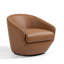 Fauteuil demi-tonneau pivotant en similicuir Aunna-107097249