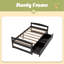 Lit plateforme simple avec deux tiroirs-1152436618