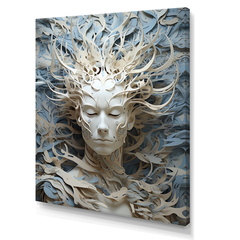 Mythique créature extraterrestre, peinture I, Toile tendue, 20" H x 12" W