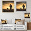 Chasse au lever du soleil I sur toile-2015976473-2015976479