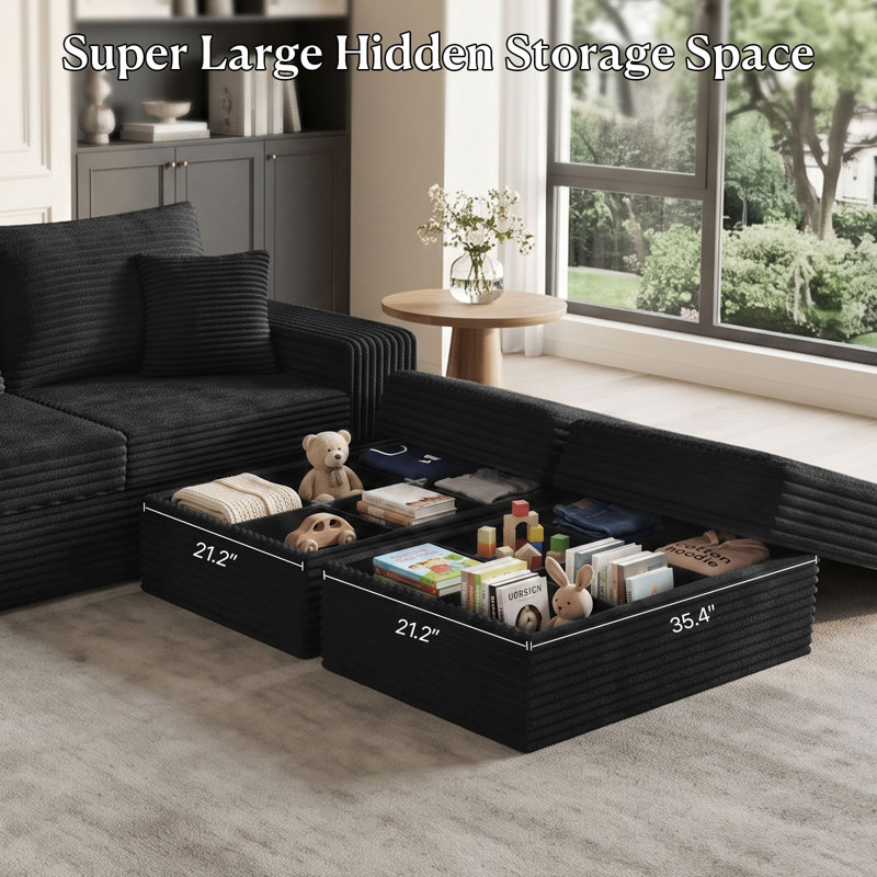 Canapé modulaire Cloud, Noir