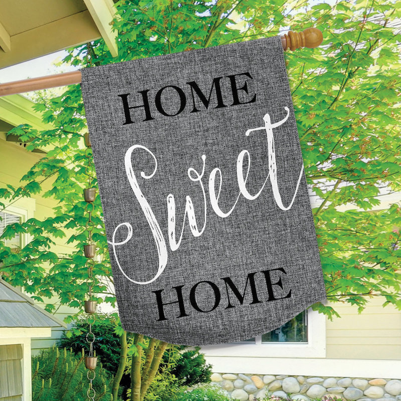 Drapeau de maison en jute Home Sweet Home
