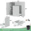 Armoire à déchets coulissante 13 gallons avec tablette et tiroir réglables-130405895-130405899