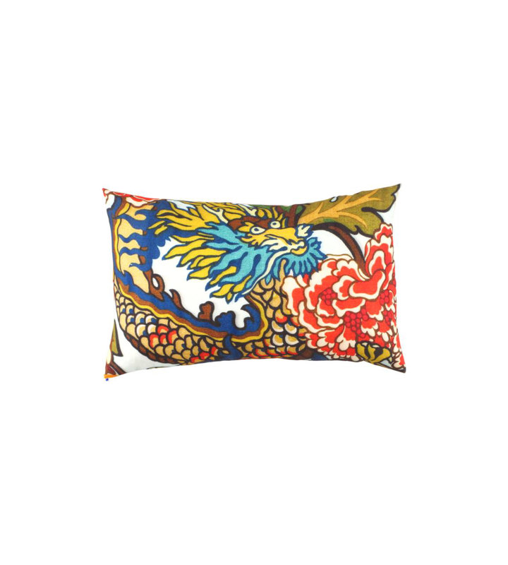 Lumbar Rectangular Pillow Cover & Insert, Blue/White/Green/Red/Yellow/Olive