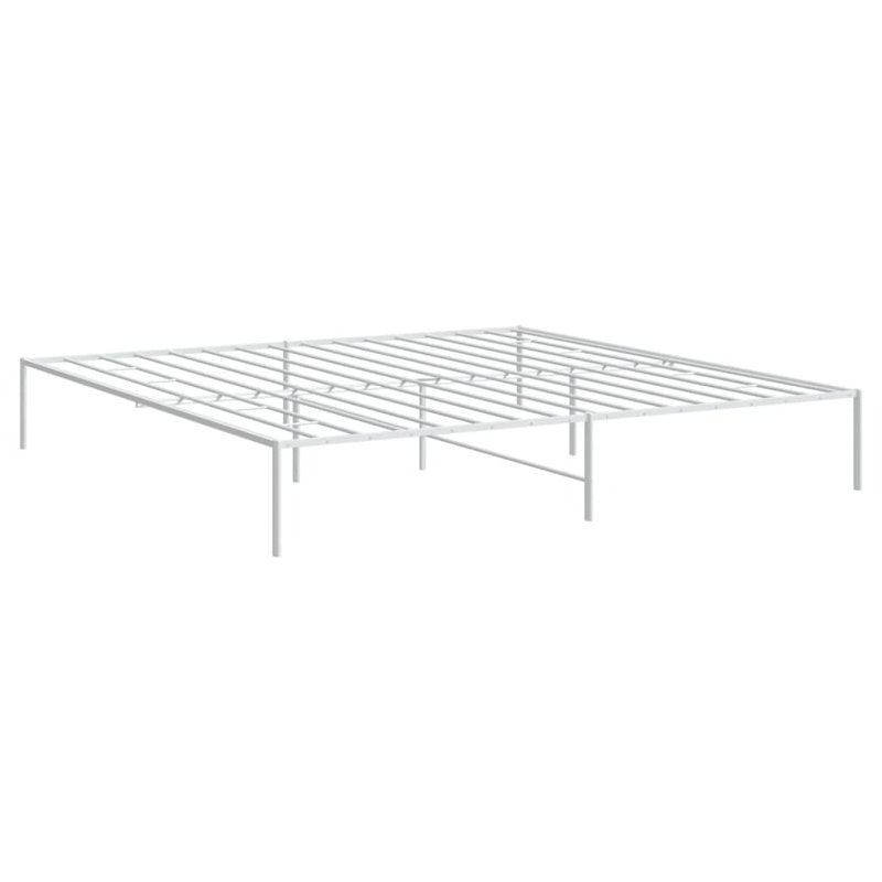Marlton Metal Bed Frame, Heavy-Duty, No Mattress, Queen, White