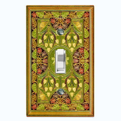 Patterned 1 - Gang Toggle Light Switch Standard Wall Plate