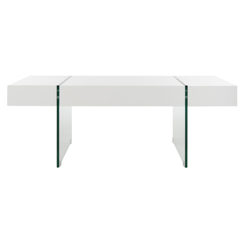 Modern Jacob Coffee Table – Artistic Statement Table with Transparent Glass Frame for Living Room, null