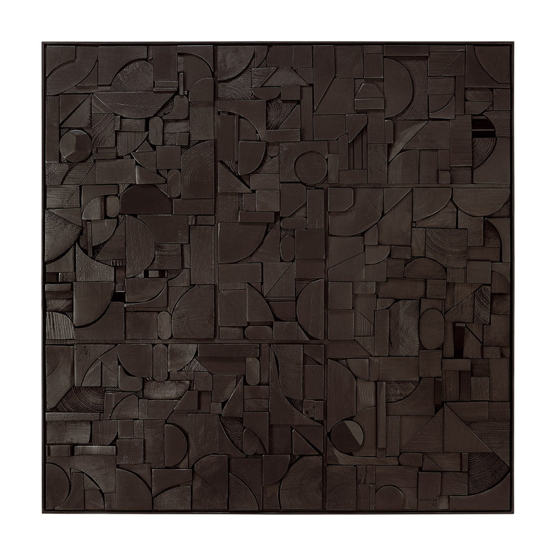 Handmade Solid Wood Wall Decor, Black