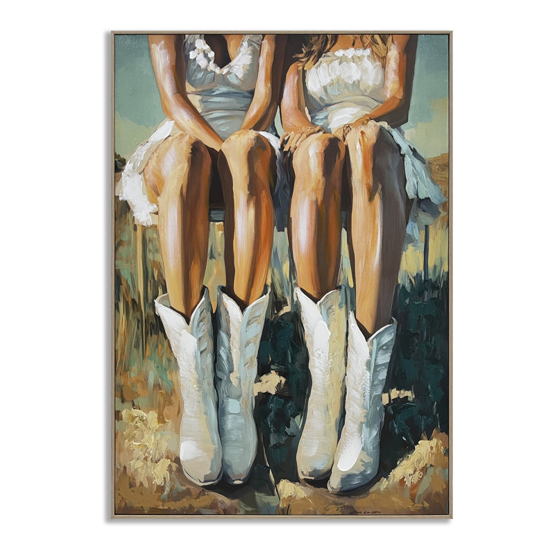 Art mural en toile naturelle Kicker bottes - 28 po x 40 po