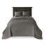 Couvre-lit réversible gris foncé pour grand lit - Combine le matelassage et le coton prélavé pour une nuit douillette, comprend des taies décoratives pour une expérience de chambre à coucher