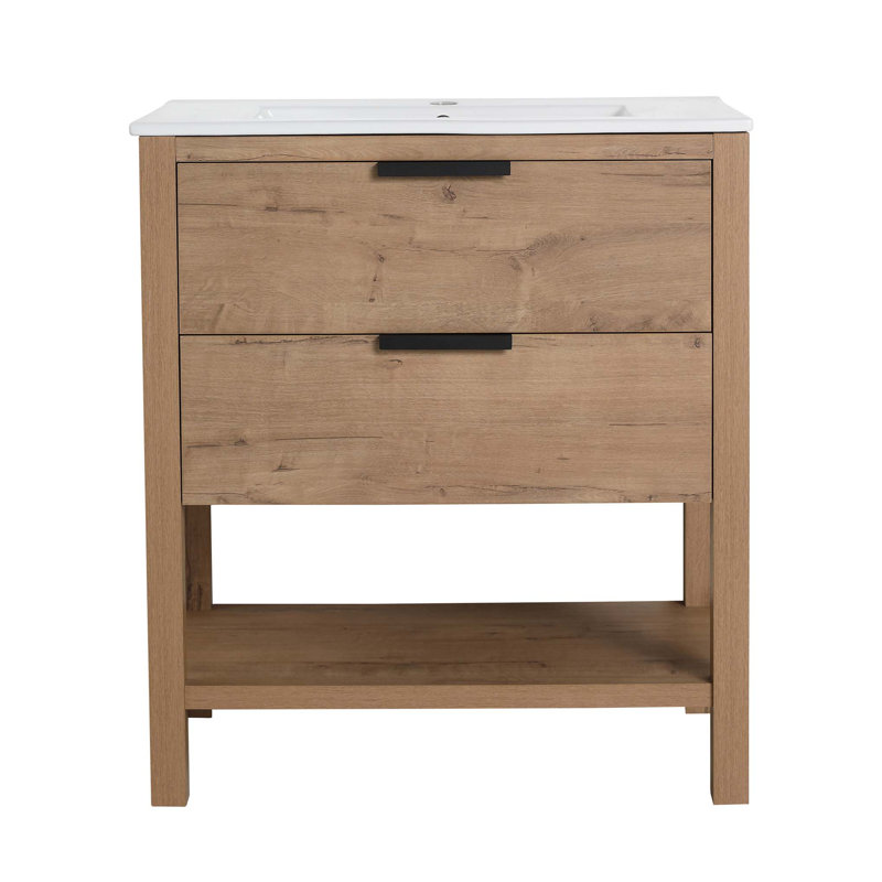 Meuble-lavabo simple avec plateau en céramique Kasperi