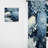 Allensby Sapphire Mums On Dark Gray And Light Aquamarine - Traditional Velvet Curtain - 1 panel-1108789827