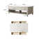 Devean Rectangular White Coffee Table With 2 Drawers