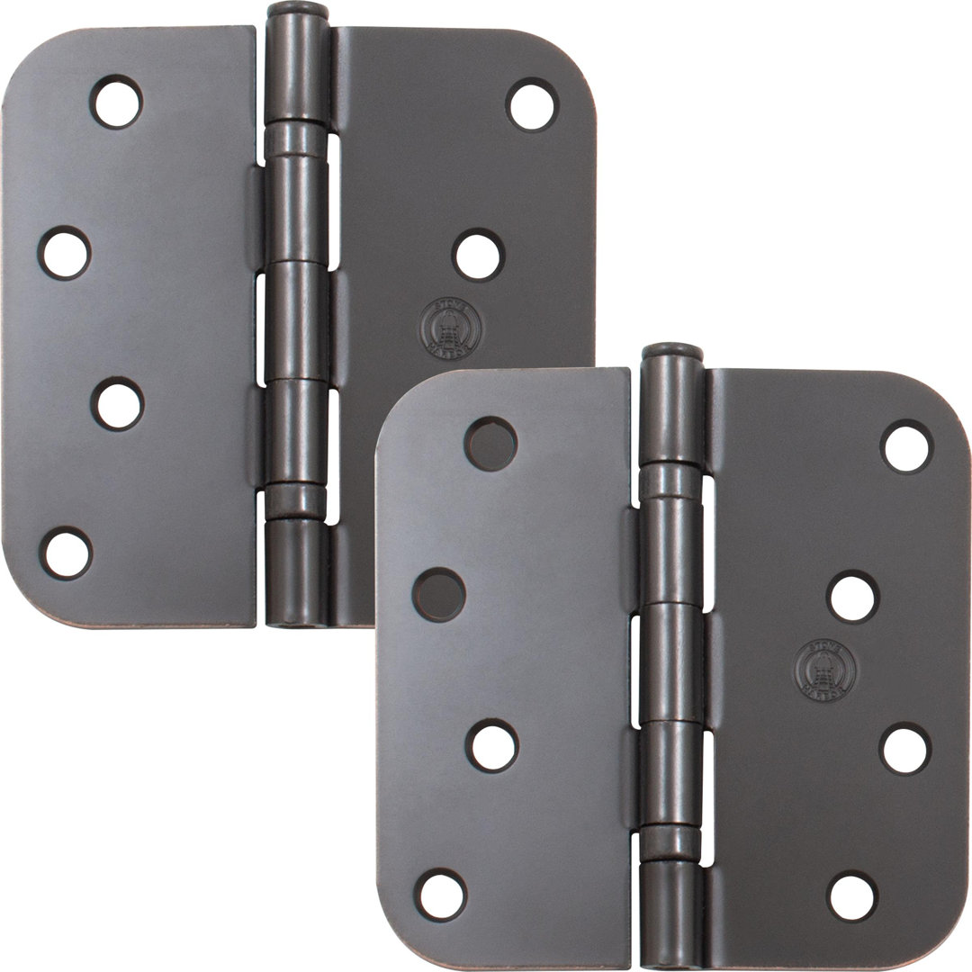4" Ball-Bearing Door Hinges, 5/8" Radius Corner (Set of 2) Stone Harbor Hardware