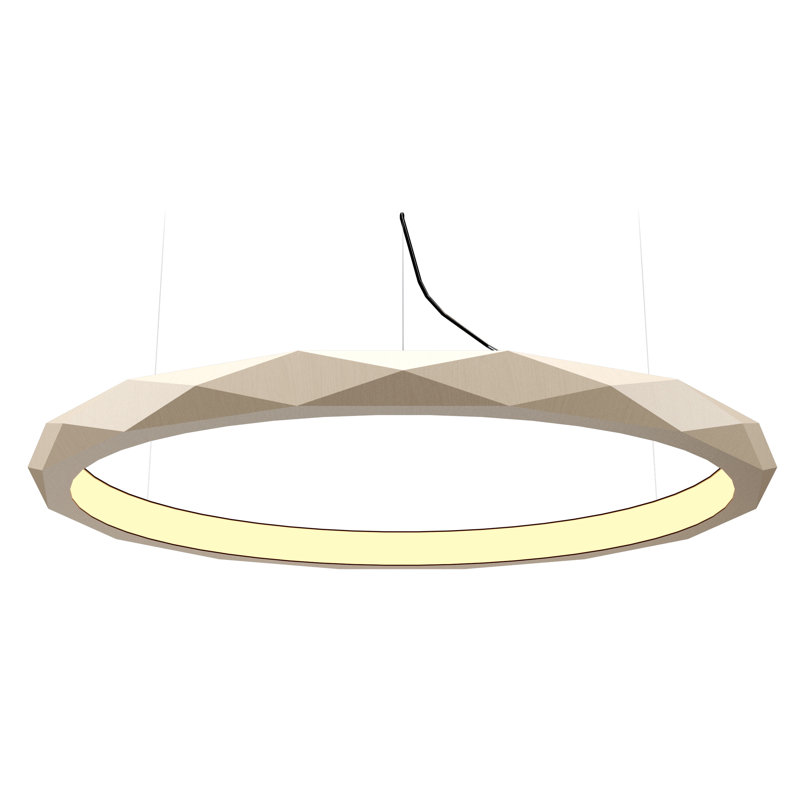 1 - Light LED Pendant, 2.36" H x 39.37" W x 39.37" D, Organic Cappuccino