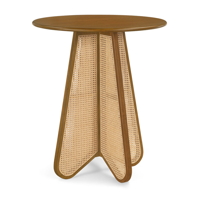Table de bar Butterfly, H 42 po x L 36,25 po x l 36,25 po, Brun / Naturel