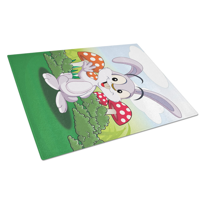 Planche à découper lapin en verre trempé dans une planche à découper