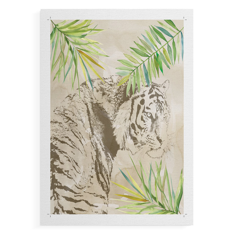 Boho Jungle Cat I - Impression sur toile seulement - NON CADRE, H 60 po x l 40 po