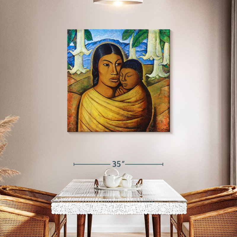 Madre Con Ibida, 39" H x 39" W
