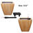 2-Pack Smart Self-Watering Planter Pot For Indoor And Outdoor - Light Wood - Square Cone-1908863382