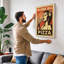 Mamma Mia Pizza Retro - Wrapped Canvas-1956367267-1956367269
