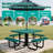 Outdoor Furniture 8-Person Coated Heavy-Duty Picnic Table with Umbrella Hole, Commercial-Grade Patio Dining Table-474210063-474210057