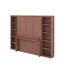 Lit escamotable double avec bureau et bibliothèque-187079613