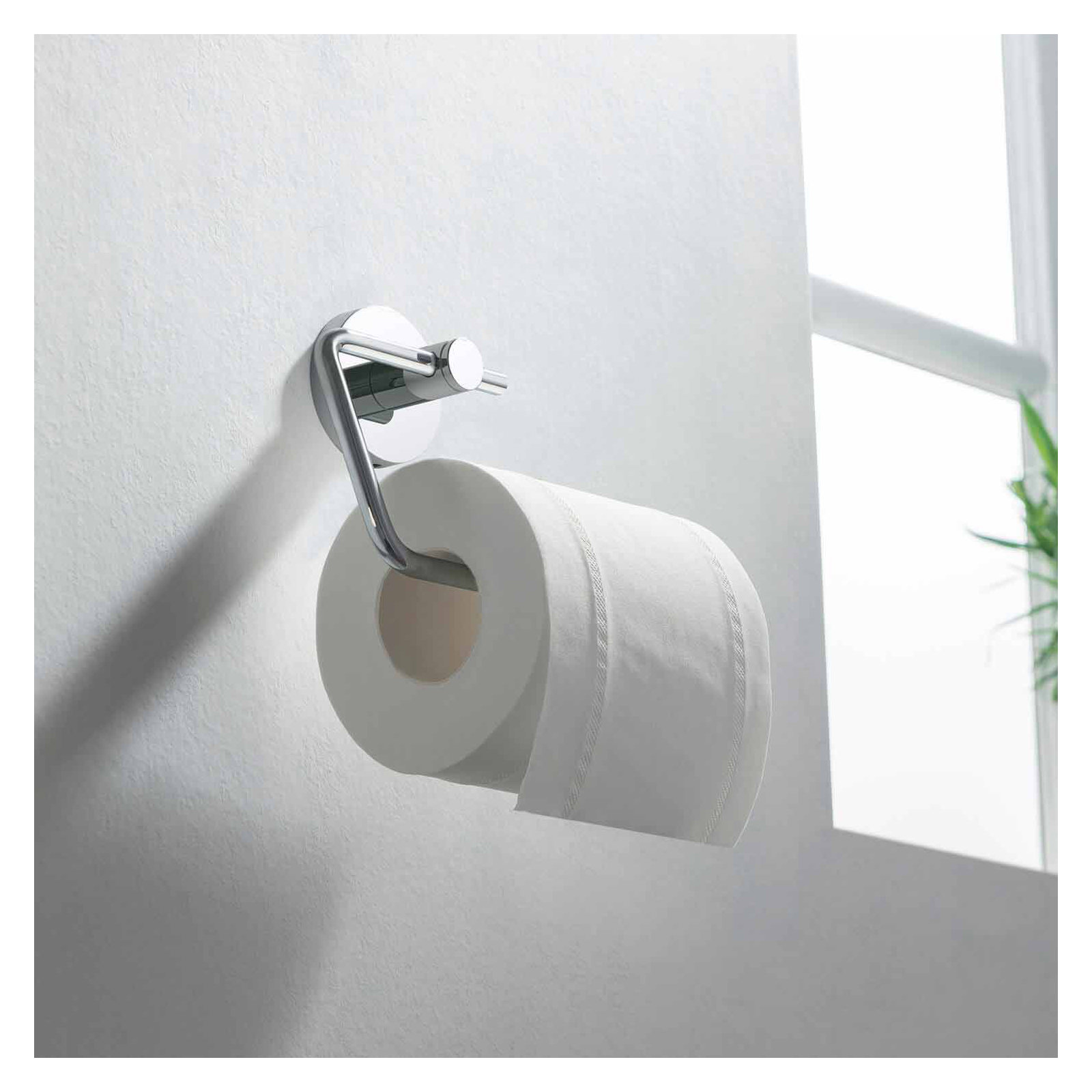 Circular Toilet Paper Holder, Chrome