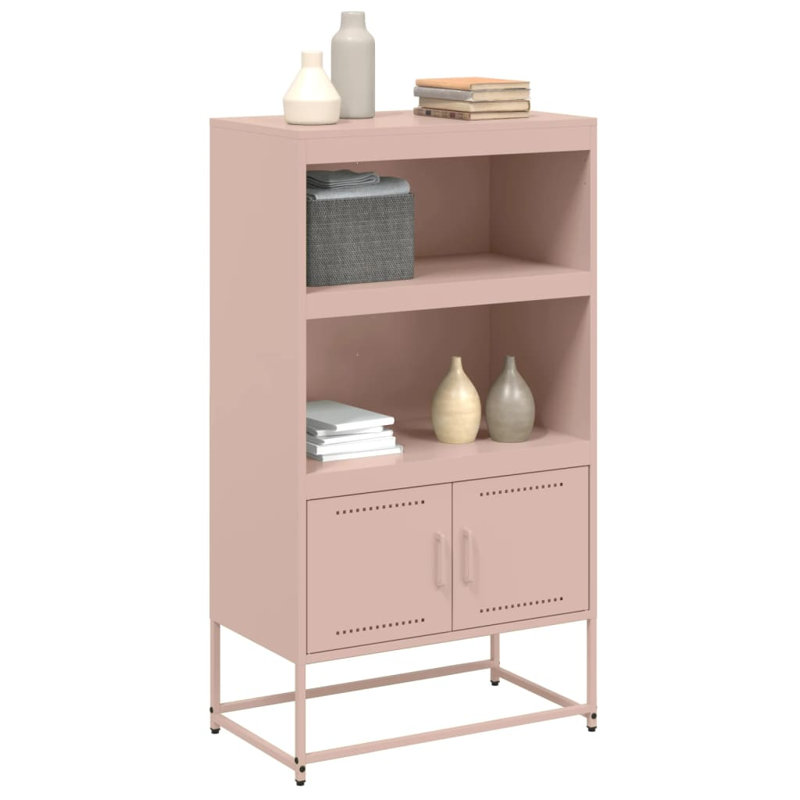 Akaylia 107cm H x 69cm W Bookcase, Mustard yellow