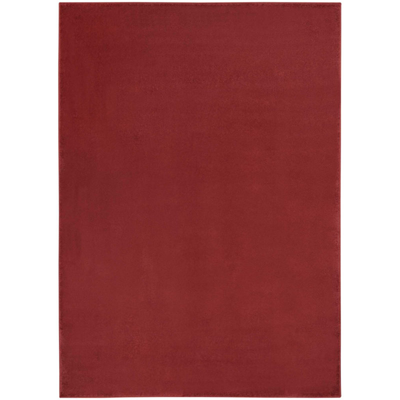 Tapis intérieur / extérieur rouge Mullican Sandy, Rectangle 6 pi x 9 pi
