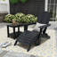 Chaise Adirondack pliante en plastique avec repose-pieds et table Arrlo-88431744