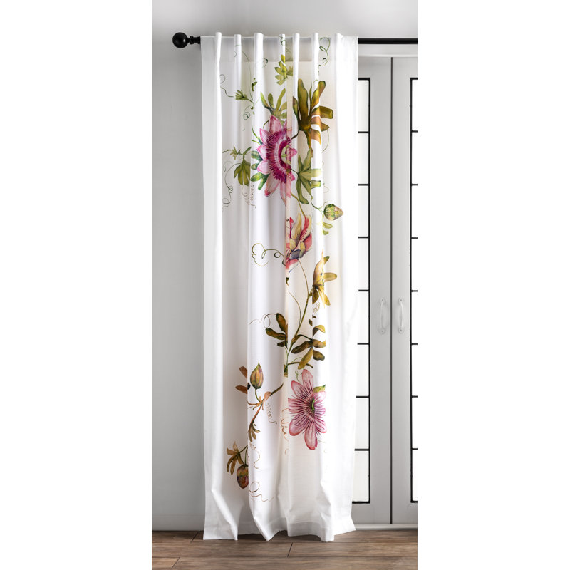 Maison d'Hermine Passion - Rideau blanc 100 % coton - 127 cm x 274 cm, Blanc, L 50 po x L 108 po