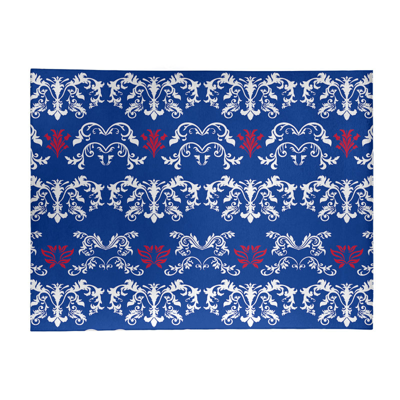 Damask Indoor Rug, Rectangle 8' x 10'