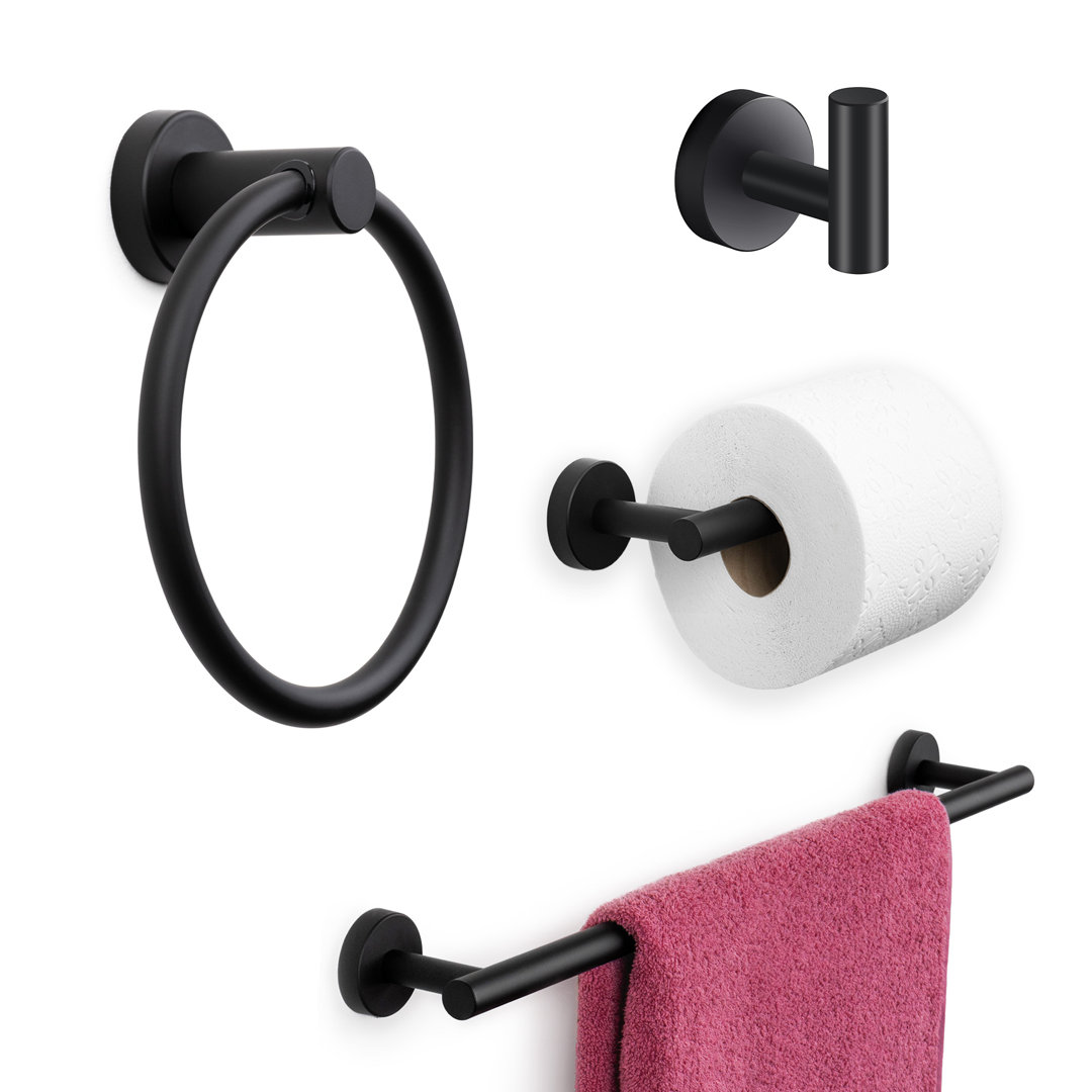4 - Piece Bathroom Hardware Set Marmolux Accessories 