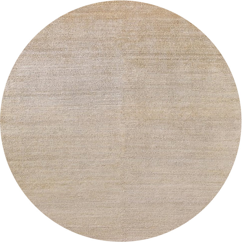 Tapis oriental ivoire / beige Juergen, Rond 6 pi
