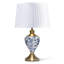 Edie 57cm Toile de Jouy Vintage Style Table Lamp-953521564