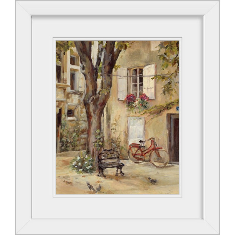Provence Village I, reproduction d'art, H 23 po x l 20 po x p 1 po, Cadre blanc