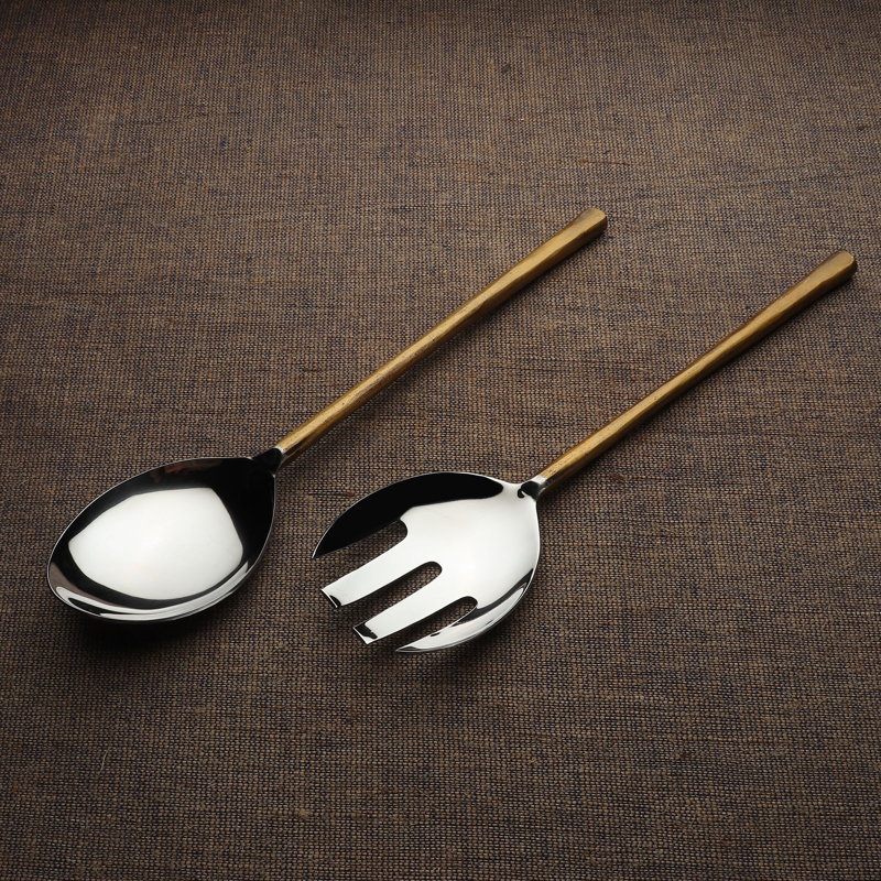 Kaycion Stainless Steel Salad Servers