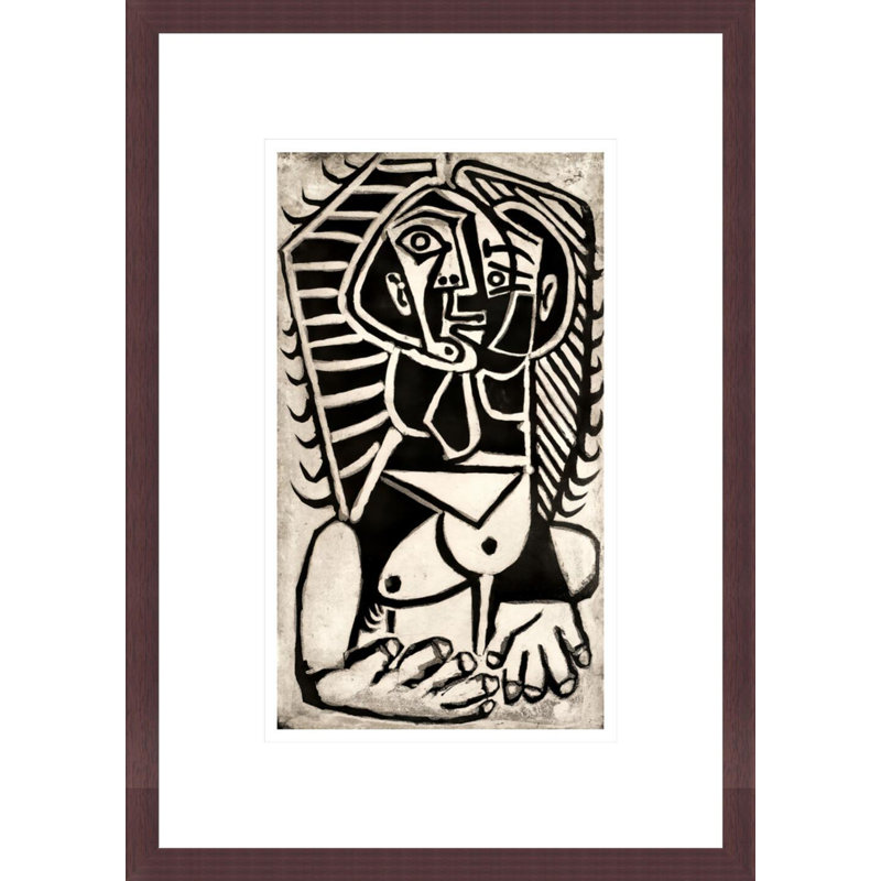 La femme égyptienne (L’Egyptienne) par Pablo Picasso, impression giclée encadrée, H 16,75 po x l 11,98 po