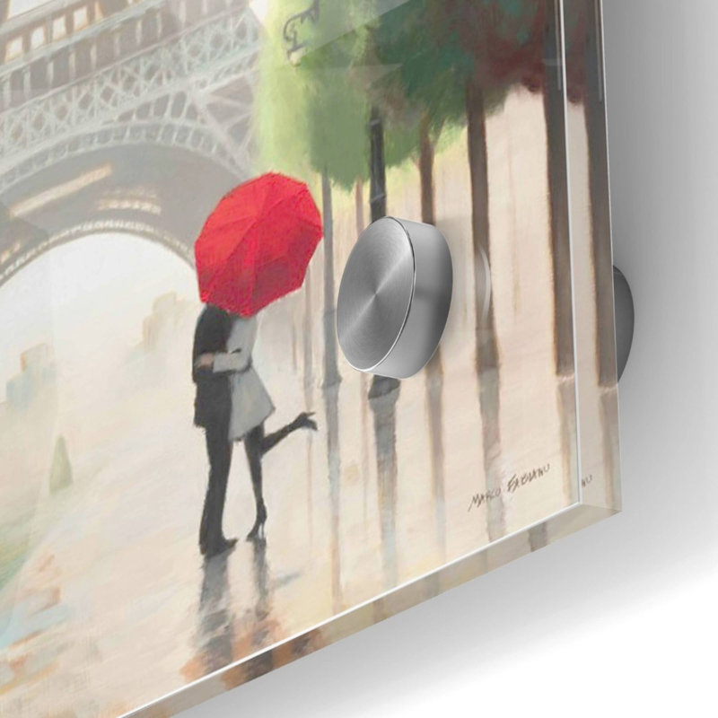 «Paris Romance II» par Marco Fabiano, art mural en verre acrylique, H 36 po x l 36 po