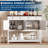 47" Buffet Sideboard Cabinet with 2 Drawers & 4 Barn Doors, Large Farmhouse Kitchen Wood Coffee Bar Cupboard Cabinet, Barn Doors Console Table for Kitchen, Dining Room, Living Room, Entryway-30501142