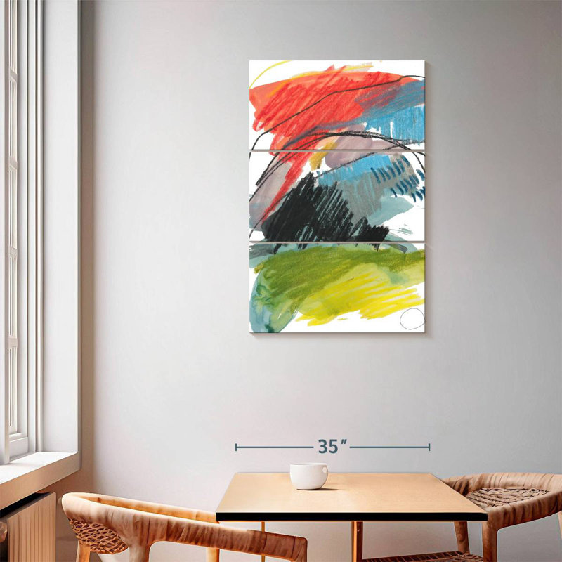 Paysage abstrait n ° 40, H 57 po x l 36 po